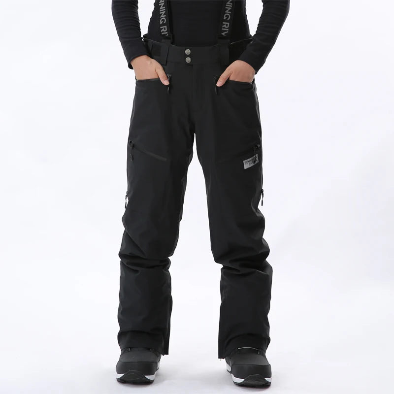 RUNNING RIVER - Winter Men Ski high-rise Salopettes
