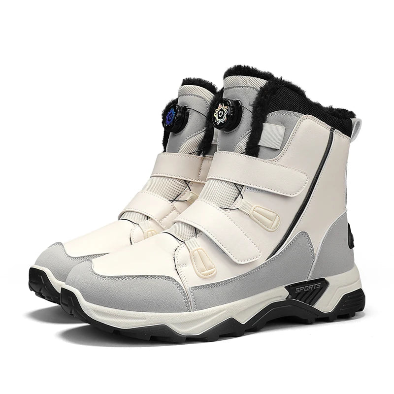 QuickLace - Men's Waterproof Snow Boots Midsole Warm Winter Outdoor Shoes