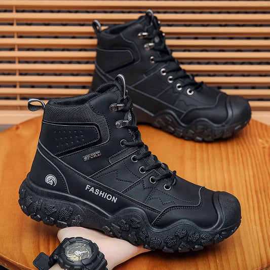 Men’s High-Top Winter Hiking Boots – Waterproof Outdoor Climbing & Training Shoes