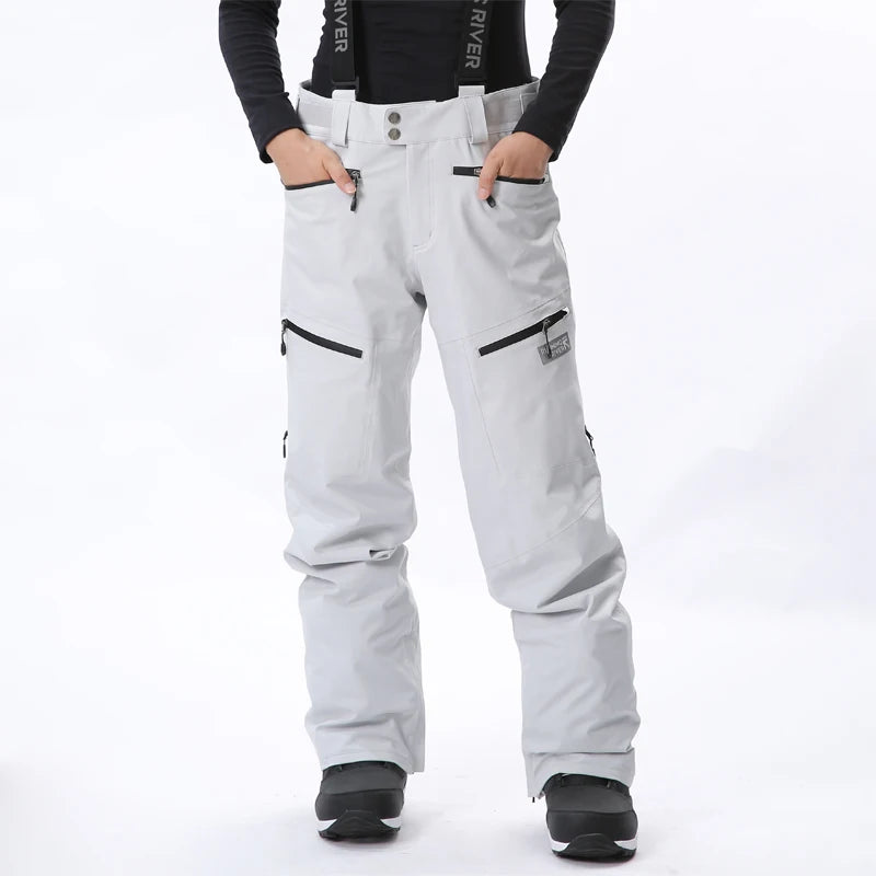 RUNNING RIVER - Winter Men Ski high-rise Salopettes