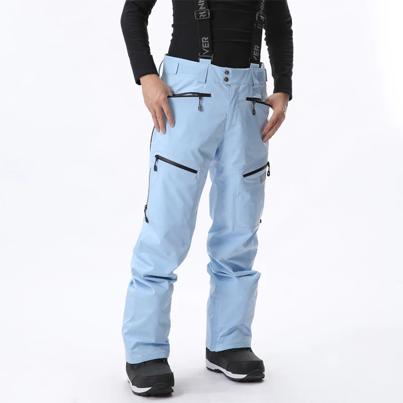 RUNNING RIVER - Winter Men Ski high-rise Salopettes