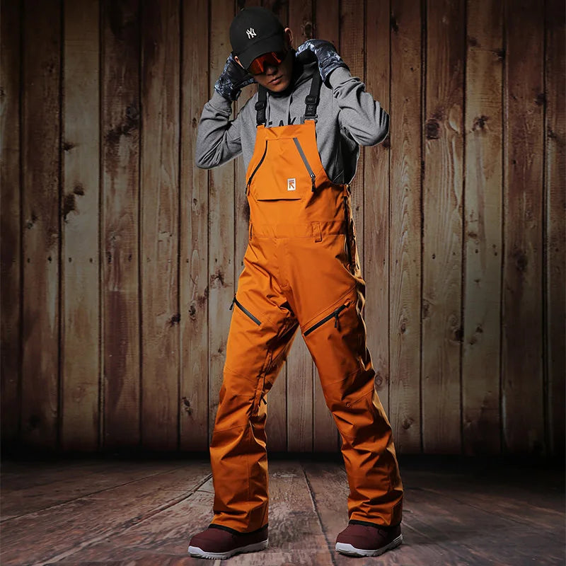RUNNING RIVER - Winter Men Ski High-rise Salopettes - 1506