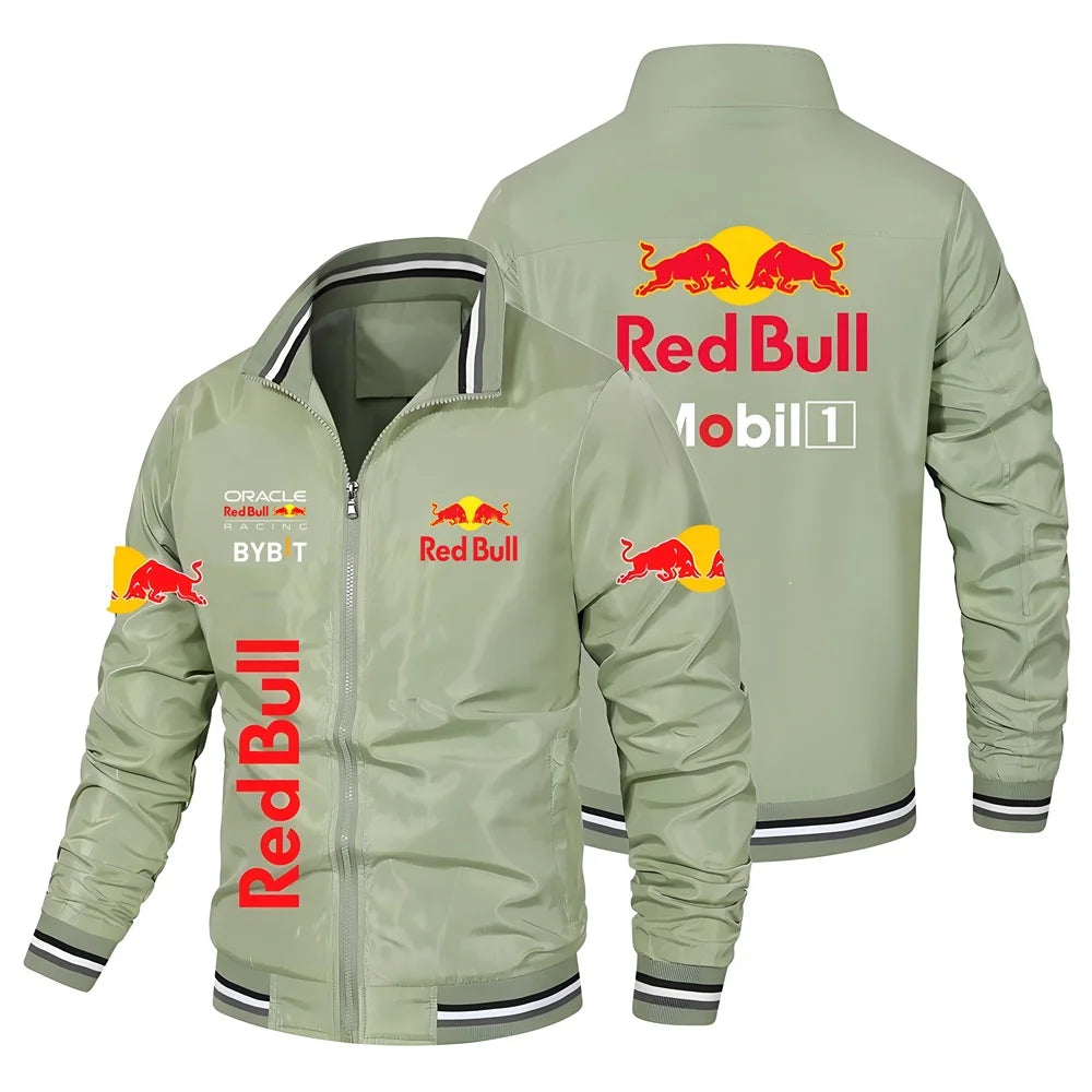 New European-style retro Red Bull Motorcycle Jacket