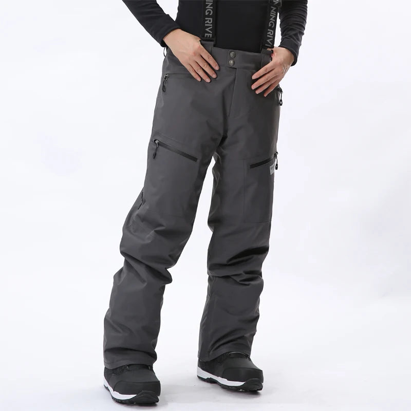 RUNNING RIVER - Winter Men Ski high-rise Salopettes