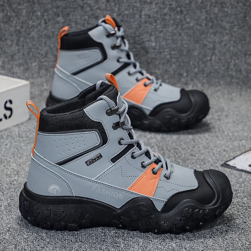Men’s High-Top Winter Hiking Boots – Waterproof Outdoor Climbing & Training Shoes