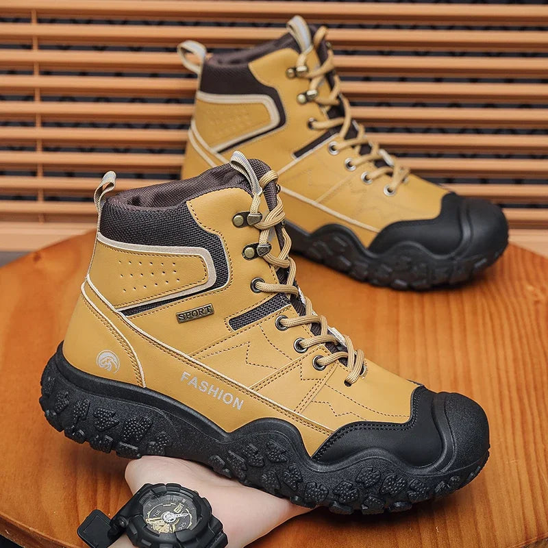 Men’s High-Top Winter Hiking Boots – Waterproof Outdoor Climbing & Training Shoes