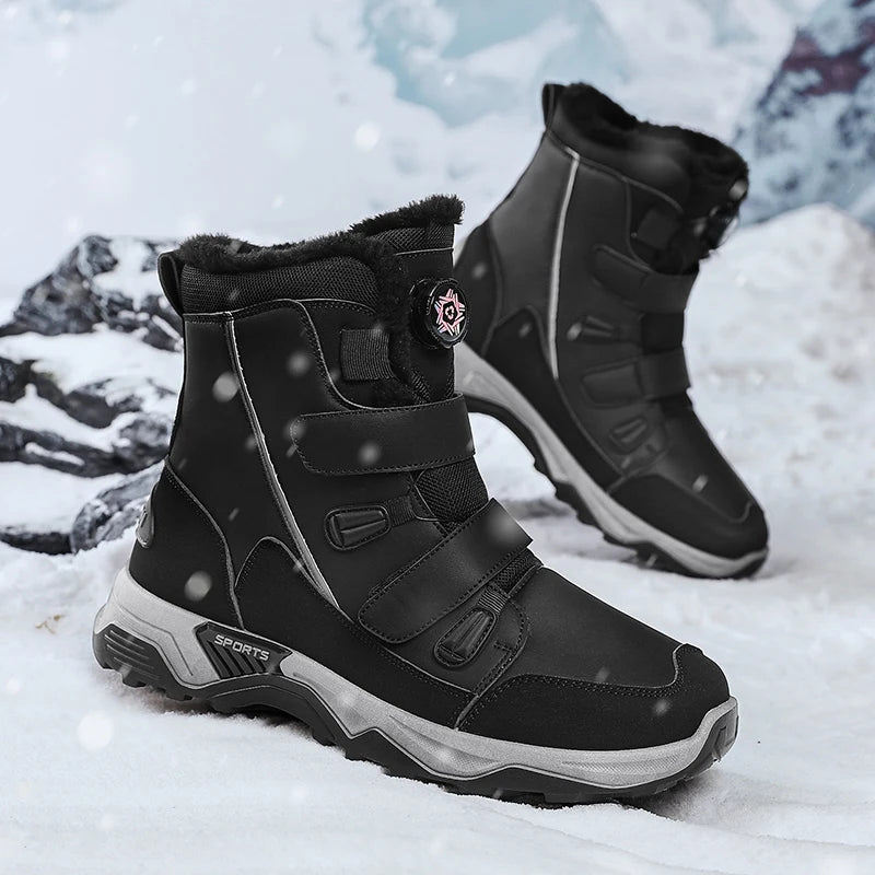 QuickLace - Men's Waterproof Snow Boots Midsole Warm Winter Outdoor Shoes