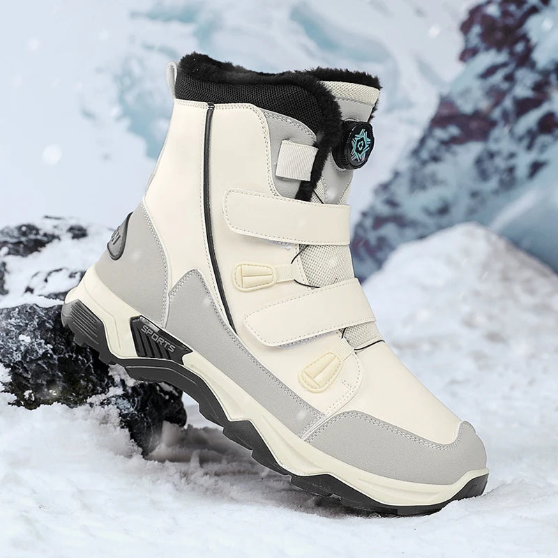 QuickLace - Men's Waterproof Snow Boots Midsole Warm Winter Outdoor Shoes