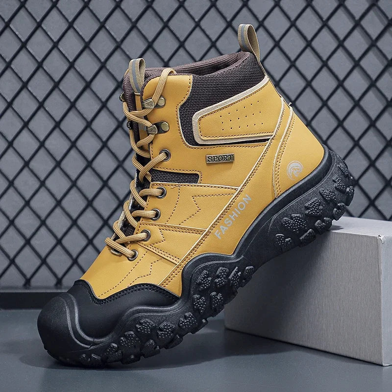 Men’s High-Top Winter Hiking Boots – Waterproof Outdoor Climbing & Training Shoes
