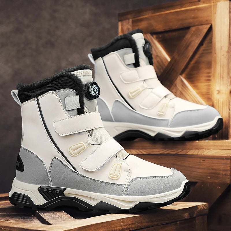 QuickLace - Men's Waterproof Snow Boots Midsole Warm Winter Outdoor Shoes
