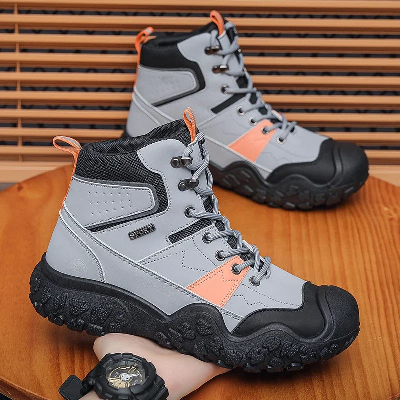 Men’s High-Top Winter Hiking Boots – Waterproof Outdoor Climbing & Training Shoes