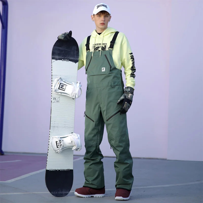 RUNNING RIVER - Winter Men Ski High-rise Salopettes - 1506