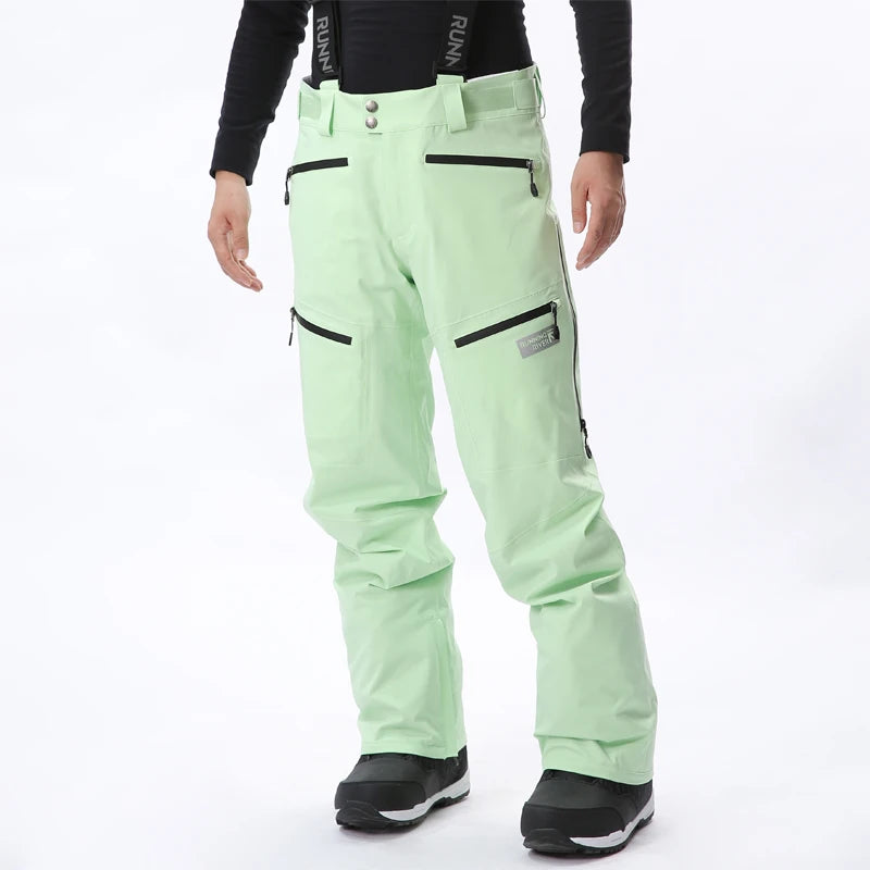 RUNNING RIVER - Winter Men Ski high-rise Salopettes