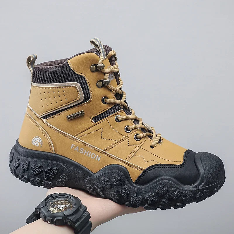 Men’s High-Top Winter Hiking Boots – Waterproof Outdoor Climbing & Training Shoes