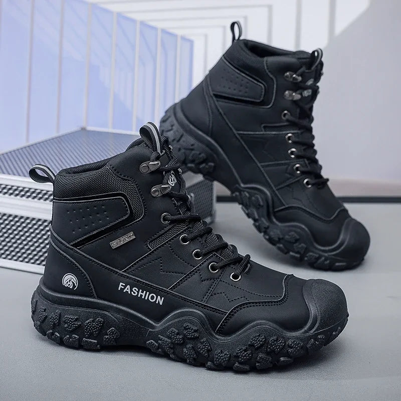 Men’s High-Top Winter Hiking Boots – Waterproof Outdoor Climbing & Training Shoes