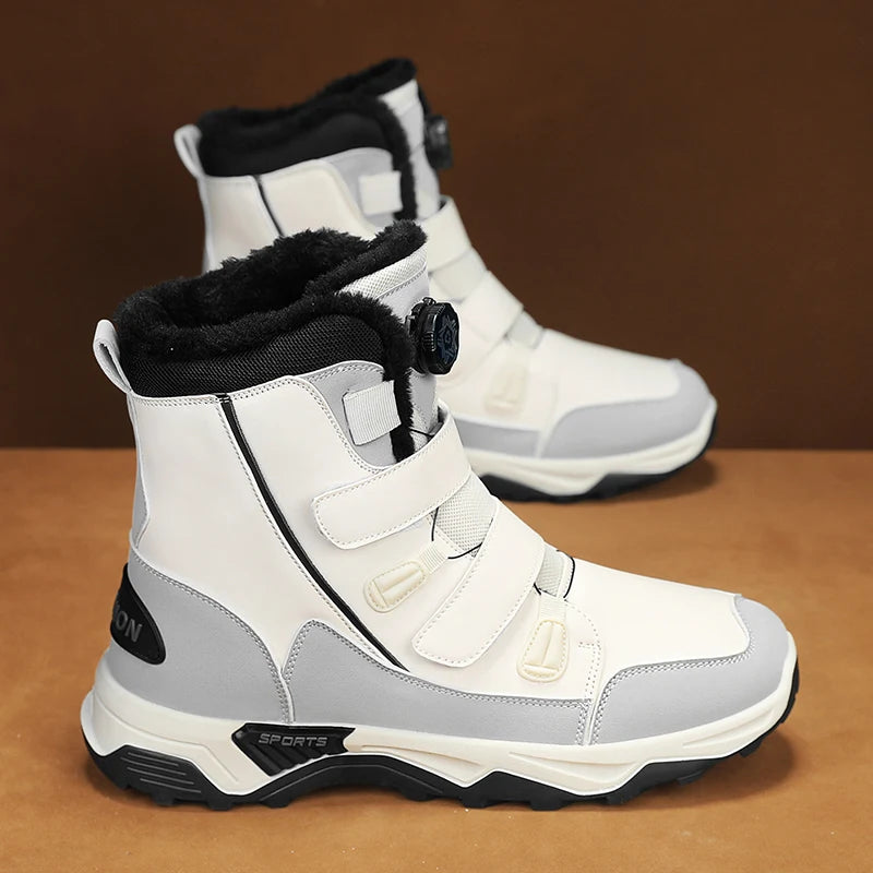 QuickLace - Men's Waterproof Snow Boots Midsole Warm Winter Outdoor Shoes